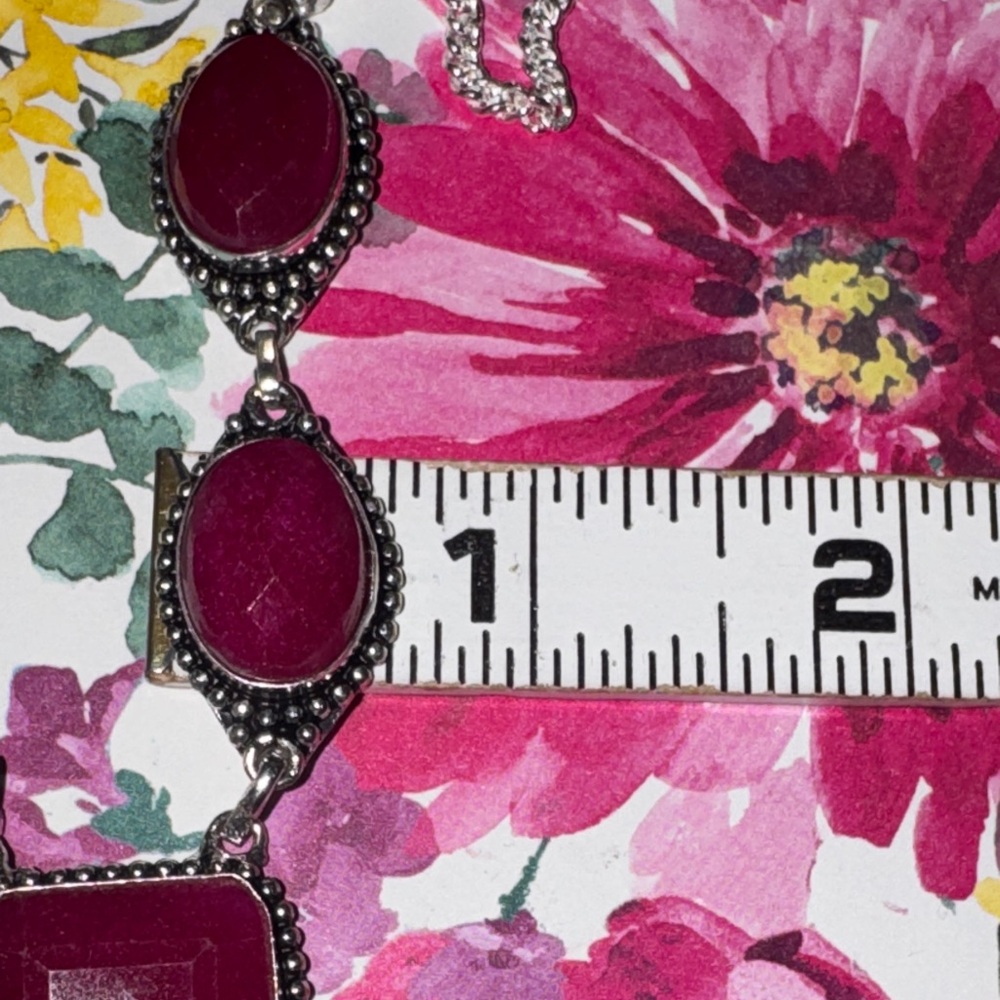 Ruby Silver Necklace - image 8